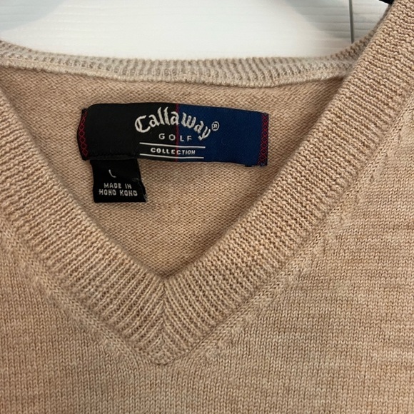 Women's Callaway Wool Golf V Neck Sweater Vest - Picture 2 of 3
